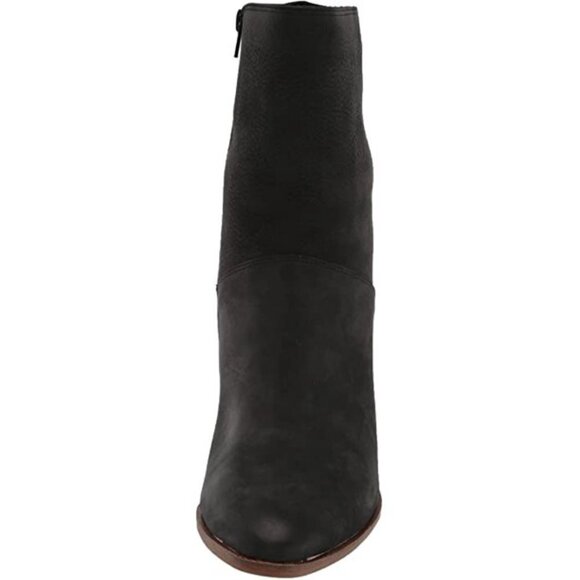NEW! Lucky Brand Sarey Black Suede Ankle Almond Rounded Toe Block Heel Boot- 7.5 - Picture 3 of 8